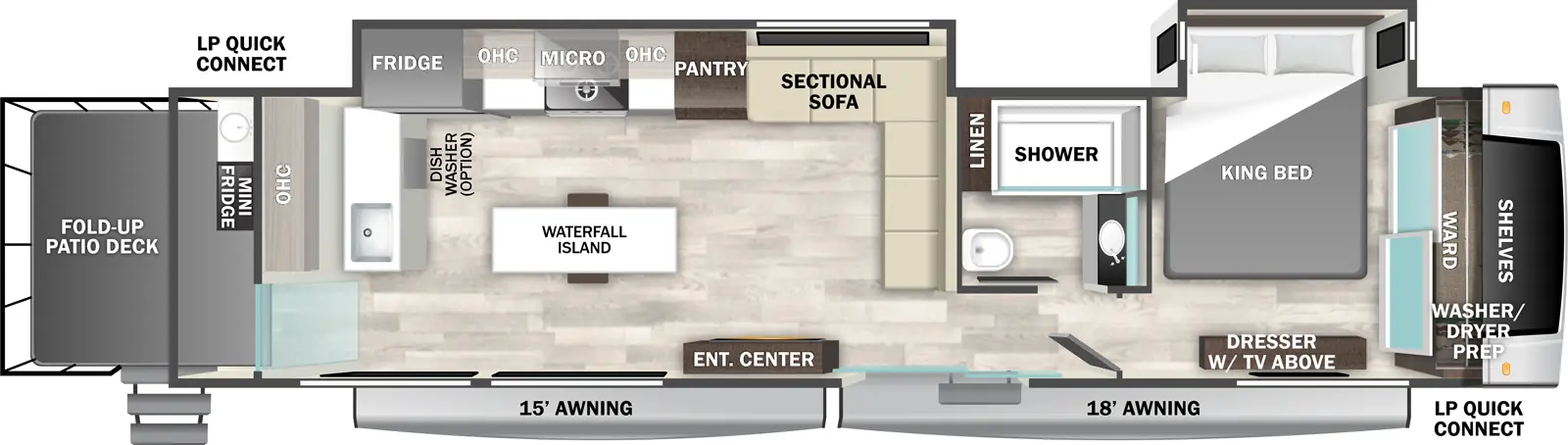 Cedar Creek Cottage 40RDE Floorplan